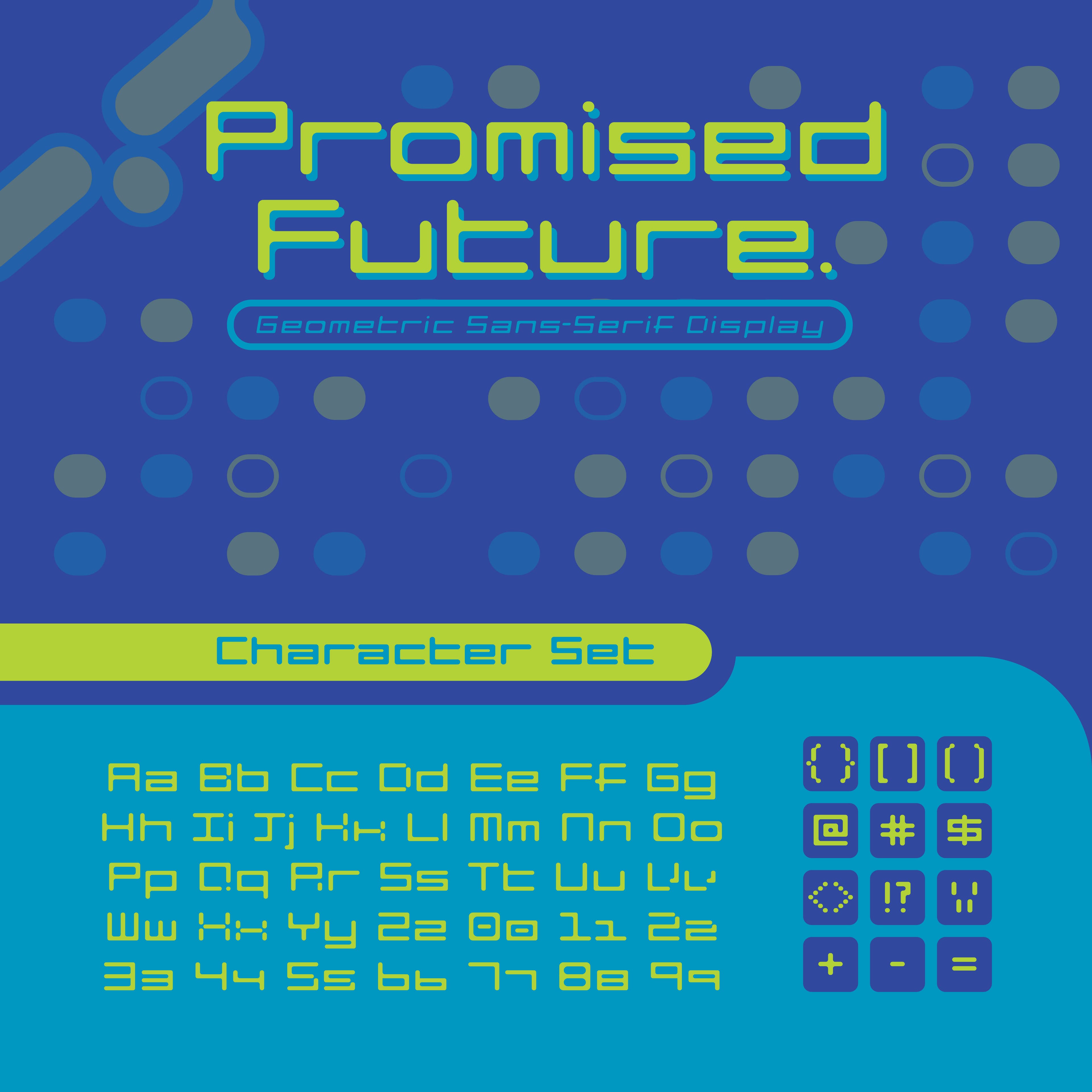 Promised Future color typeface card