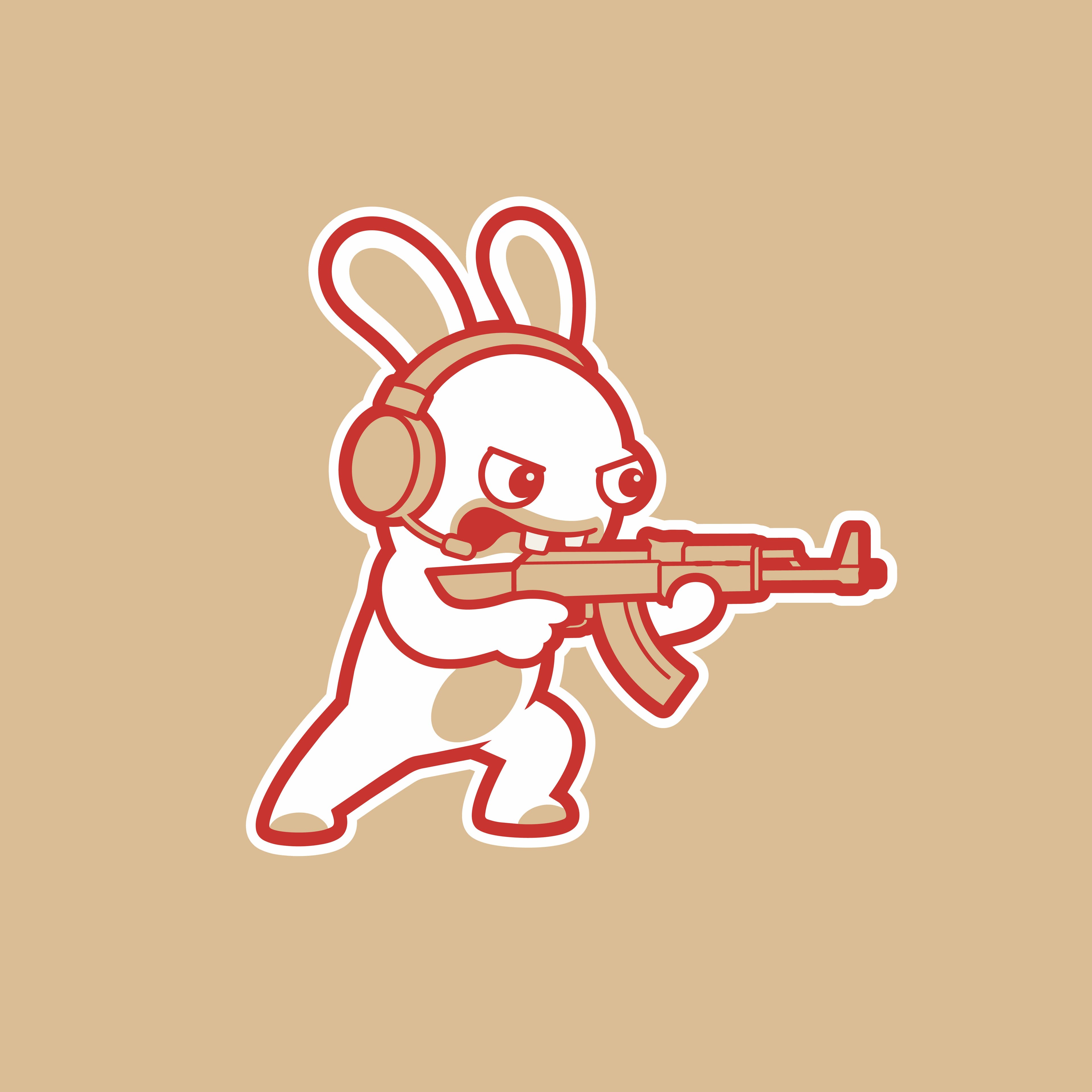 Rabbids Gaming color logo card